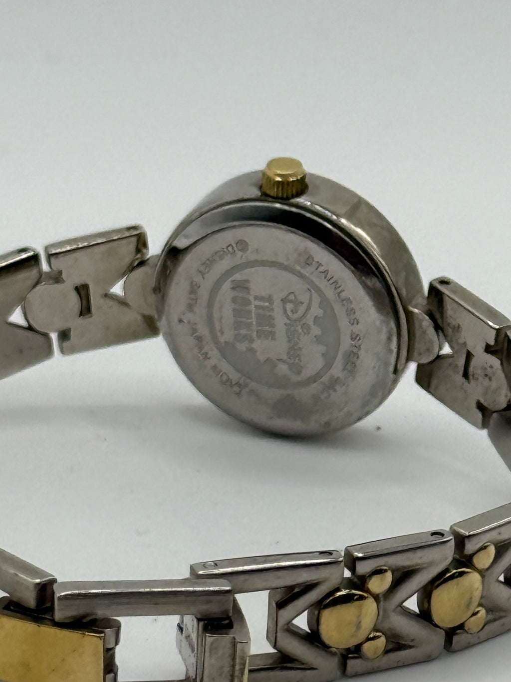 1987 Time Works Timex Women’s Mickey Mouse Two-Tone Bracelet Watch - Pre-Owned