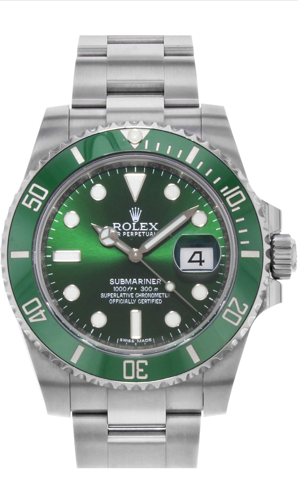 Brand New Rolex Submariner "Hulk" Green Dial Men's Luxury Watch M116610LV-0002
