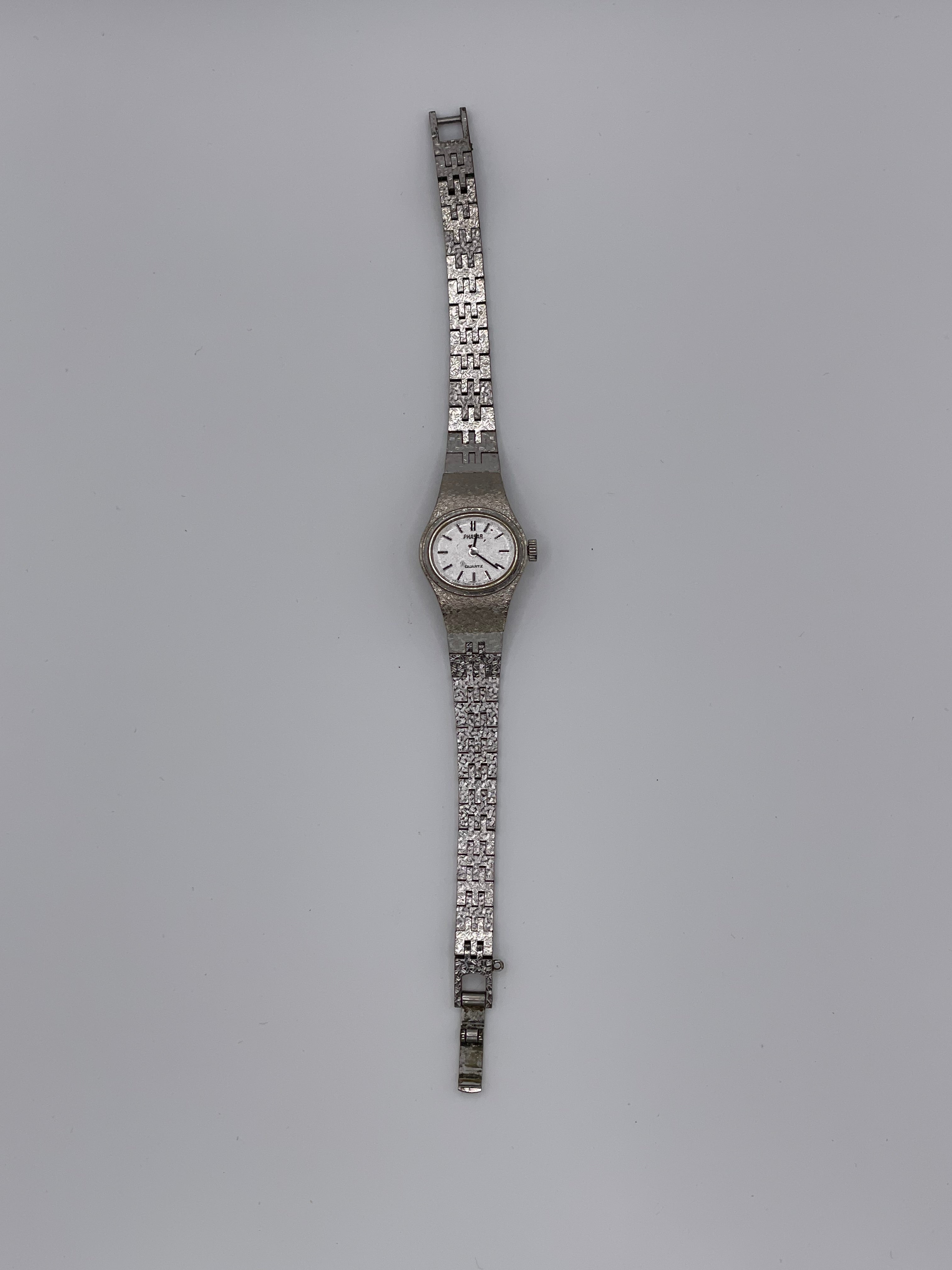 Vintage Phasar Quartz Women’s Watch – Sears Roebuck – Silver Tone Retro Bracelet (1970s–80s) - Pre-Owned