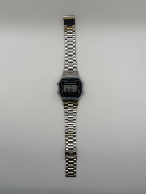 Casio A168W-1 Illuminator Digital Watch – Retro Stainless Steel Alarm Chrono - Pre-Owned
