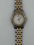 Seiko Two-Tone Ladies Quartz Dress Watch – Model 7401-1330 – Classic Silver & Gold Vintage Style - Pre-Owned