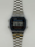 Casio A168W-1 Illuminator Digital Watch – Retro Stainless Steel Alarm Chrono - Pre-Owned