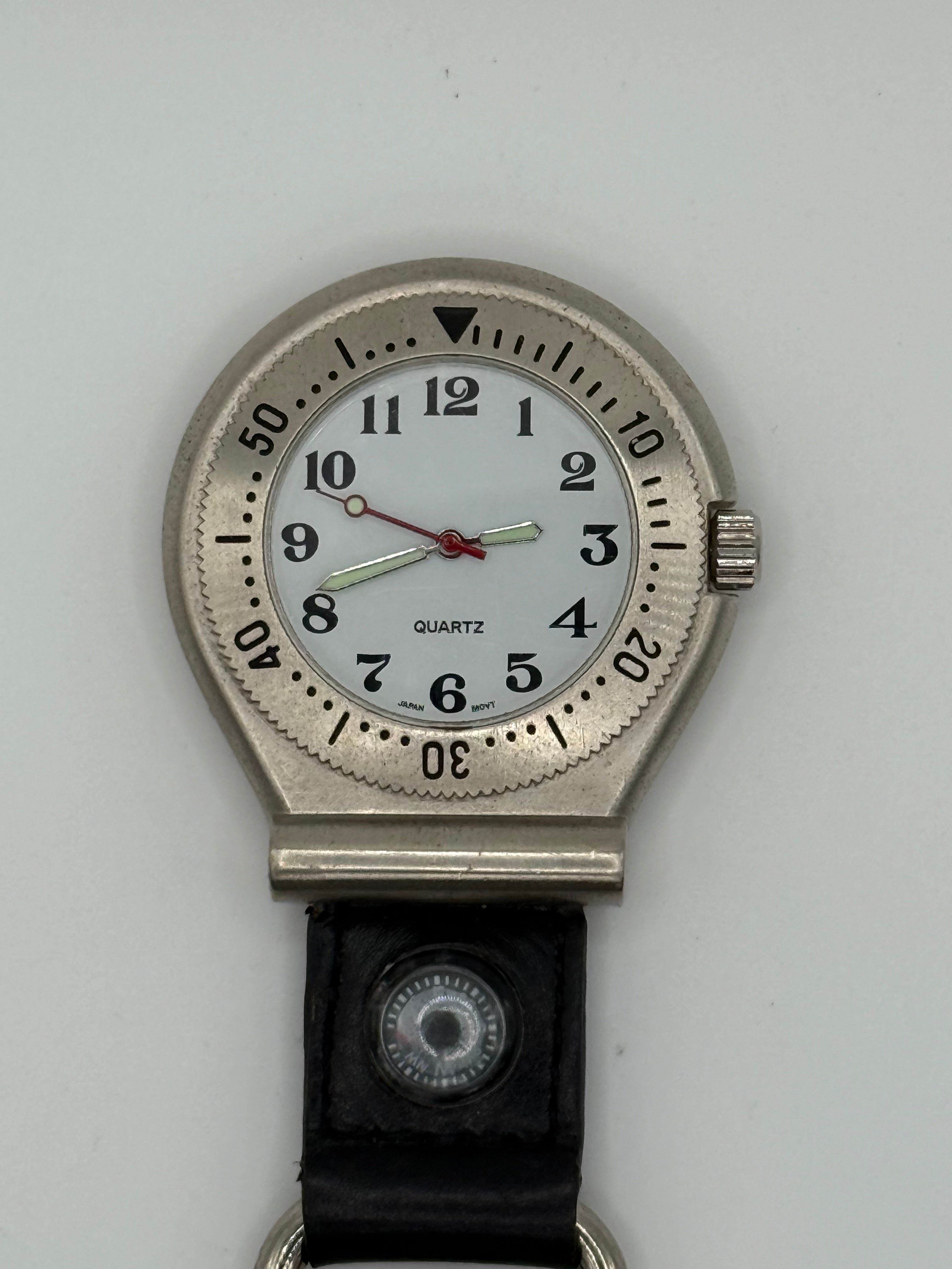 Croton Quartz Late 1980s-Early 1990s Nurse Fob Watch – Clip-On Medical Watch, Japan Movement - Pre-Owned