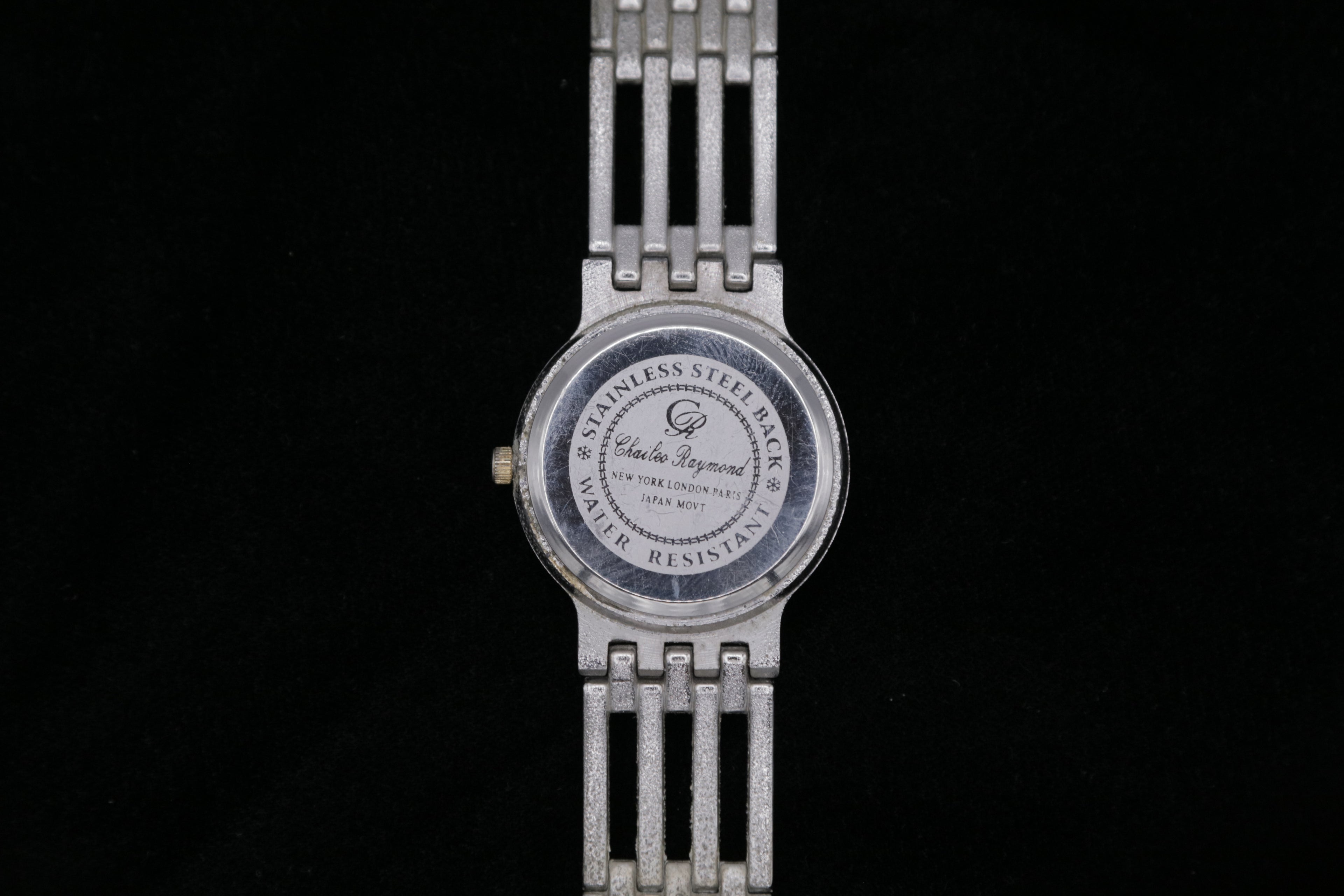 Vintage Charles Raymond Blue Dial Stainless Steel Quartz Watch Women's Dress Watch