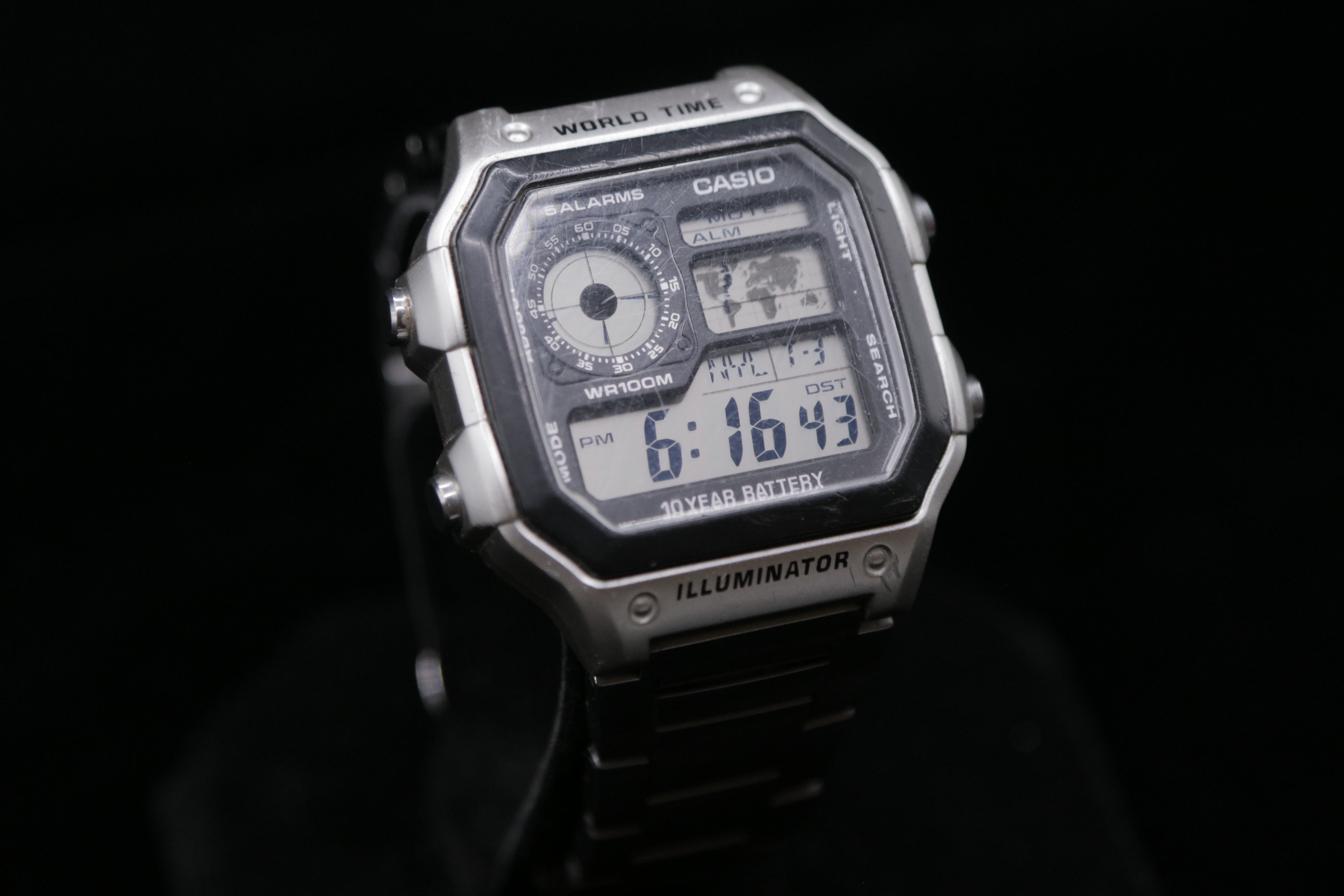 Men's Casio AE-1200WH - "Casio Royale" Digital World Time Watch