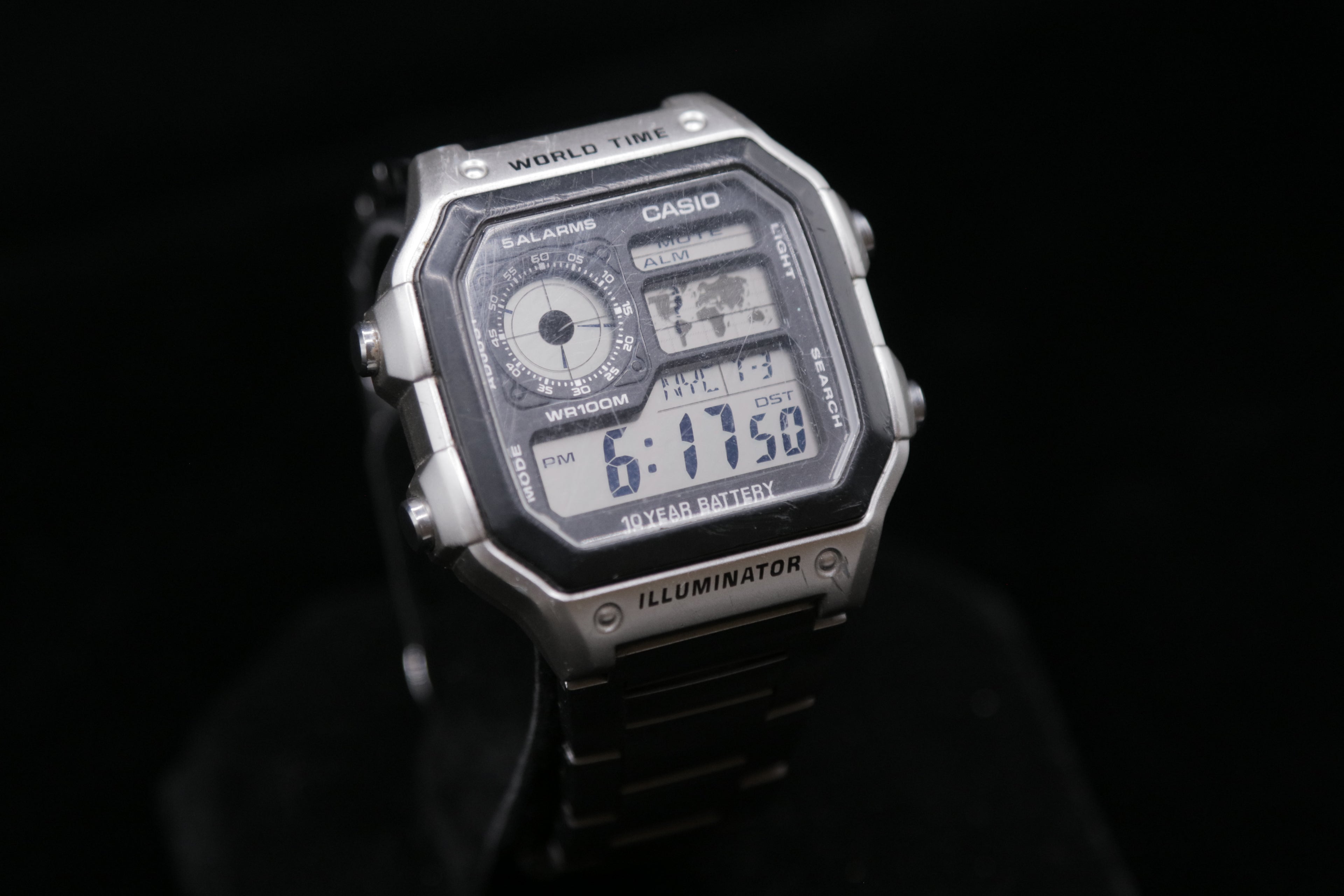 Men's Casio AE-1200WH - "Casio Royale" Digital World Time Watch