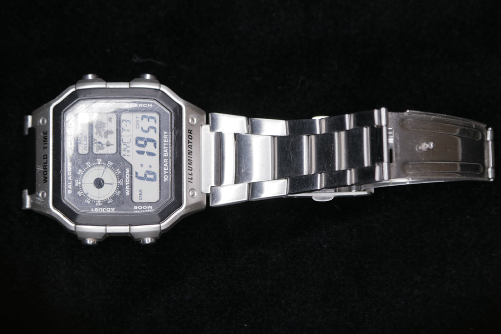 Men's Casio AE-1200WH - "Casio Royale" Digital World Time Watch