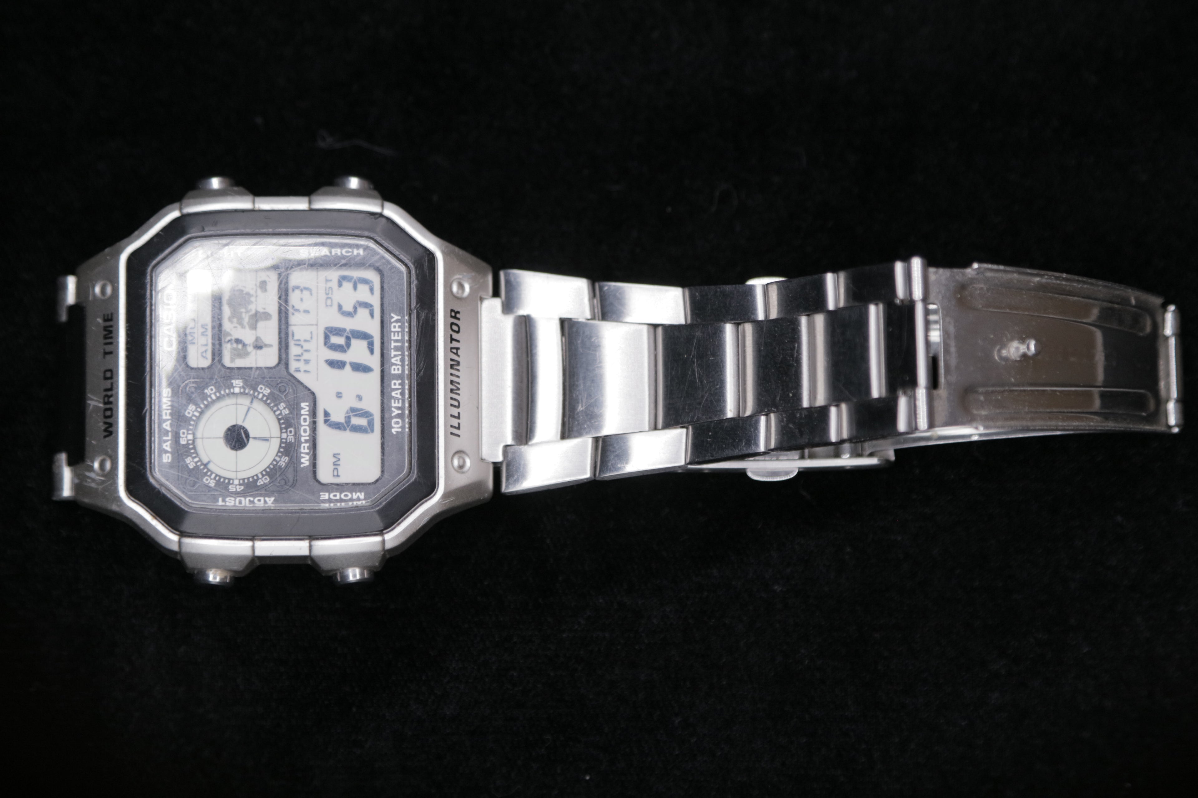 Men's Casio AE-1200WH - "Casio Royale" Digital World Time Watch