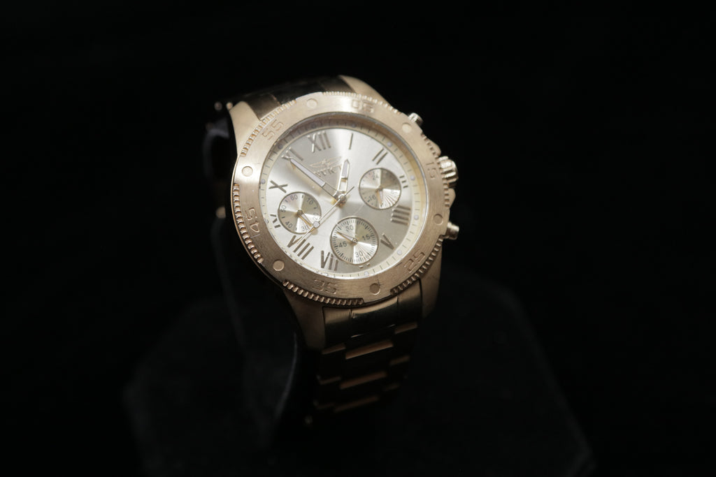 Invicta Men’s Subaqua / Reserve - Gold-Tone Chronograph Watch – Roman Numeral Dial – Oversized Sport Bracelet - Pre-Owned