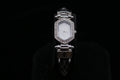 Silver-Tone Crystal Bezel Bangle Watch | Women's Quartz Dress Watch