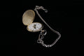 Majesti Quartz Eagle Pocket Watch with Chain – Gold-Tone Patriotic Design - Pre-Owned